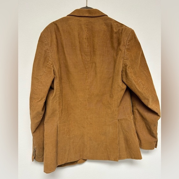 Kenneth Cole New York Tan Brown Corduroy Blazer Boyfriend Fit Oversized size L​​ - Picture 3 of 5